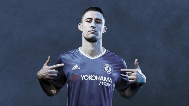 Above: Gary Cahill modelling Chelsea's new kit for the 2016/17 season | Photo: Adidas 