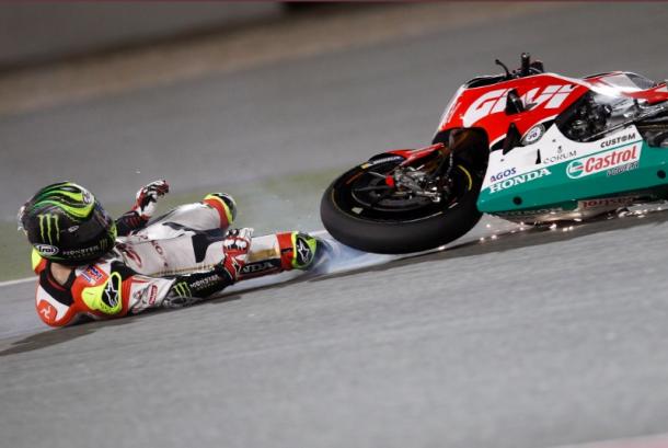 Cal Crutchlow crashes out | Photo: Mirco Lazzari