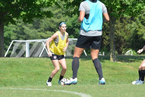 Cali Farquharson in training. Photo: Washington Spirit Twitter @WashSpirit