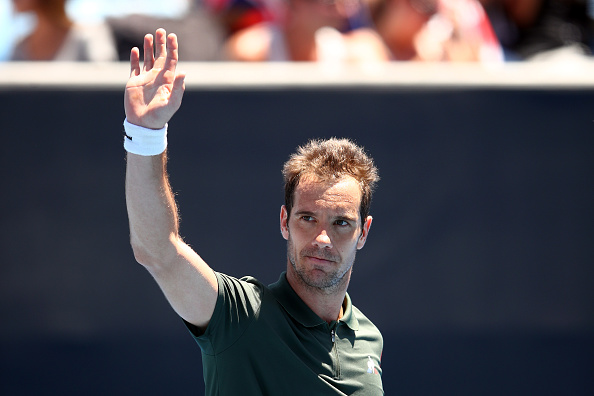 Richard Gasquet celebrates after his second round win over Carlos Berlocq (Getty/Cameron Spencer)