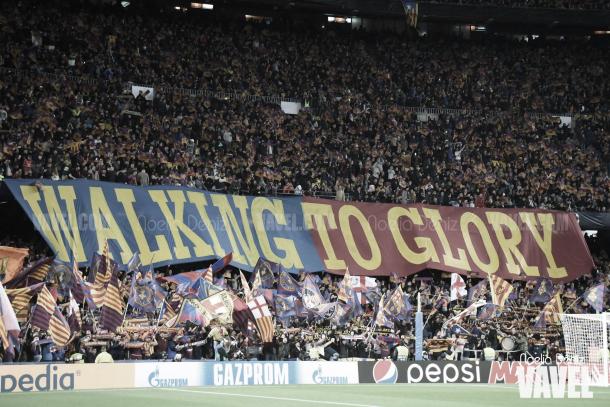 Afición del Barcelona en el Camp Nou | Foto: Noelia Déniz - VAVEL