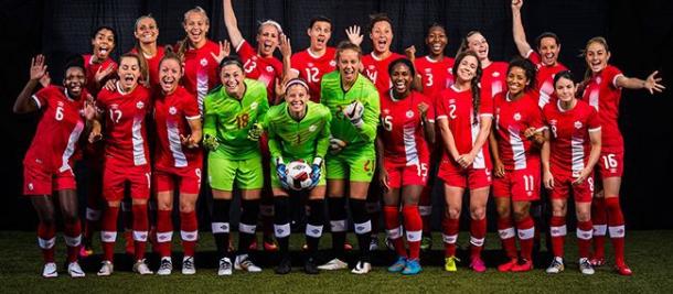 The 2016 team that went on to participate in the quarterfinals of the 2016 Rio Olympics | Source: Canada Soccer