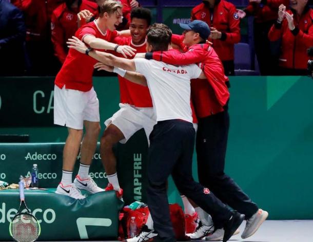 Canadá, finalista de la Copa Davis en 2019 y cabeza de serie en la presente edición. Imagen: Davis Cup.