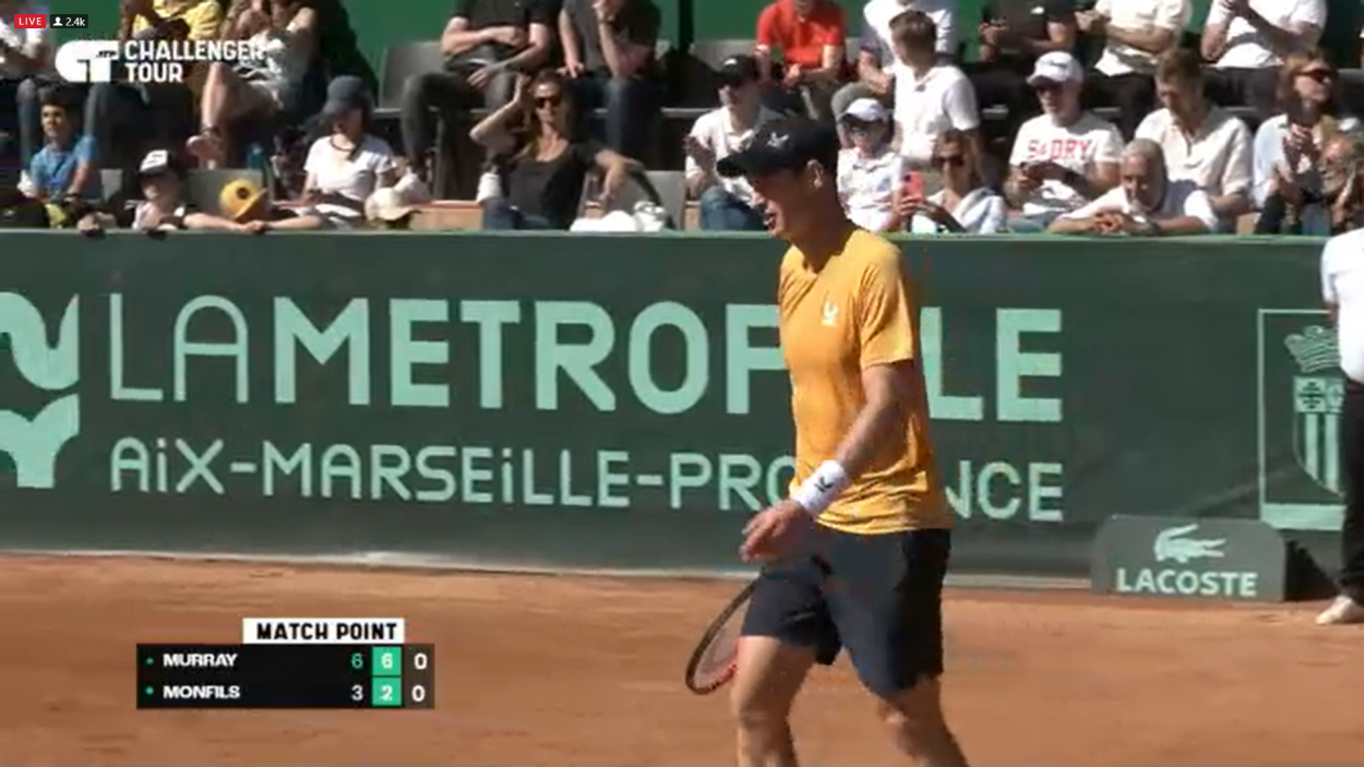 Highlights and points of Murray 2-0 Monfils at Challenger of Aix 05/03/2023