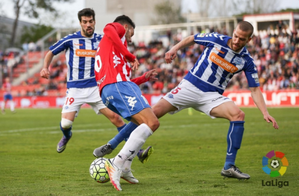 El Alavés cayó por la mínima (1-0) ante el Girona | Foto: LFP