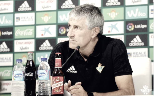 Quique Setién quiere seguir trabajando para mejorar algunos aspectos // Foto: www.realbetisbalompie.es