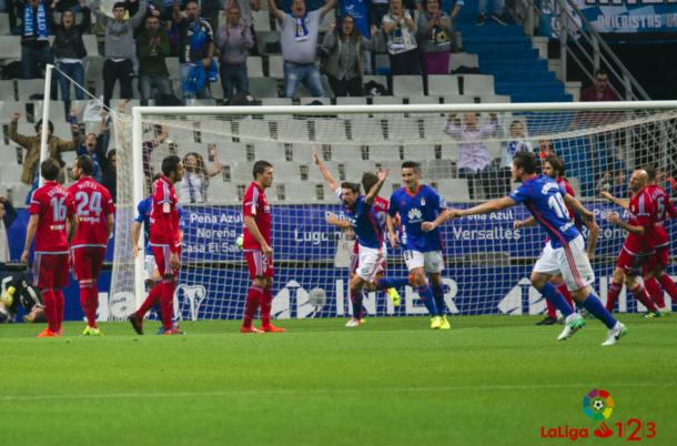 Toché celebra su tanto con mucha pasión | Imagen: La Liga 1|2|3
