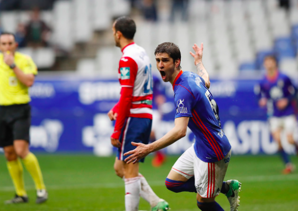 Juan Forlín celebra el gol del empate | Imagen: Real Oviedo
