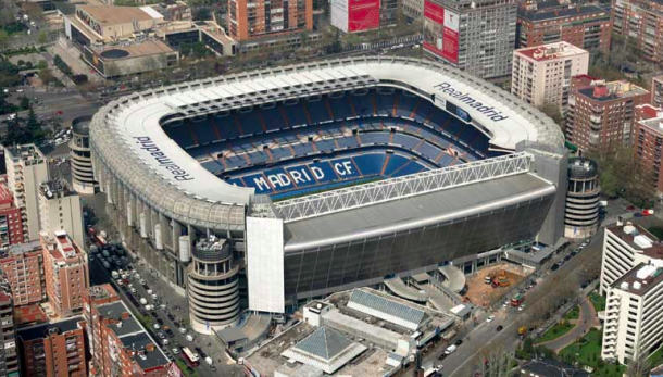 El Santiago Bernabéu desde el cielo. Foto: Real Madrid