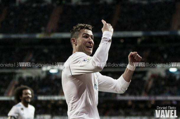 Cristiano Ronaldo celebra uno de sus goles. Foto: Daniel Nieto (VAVEL).