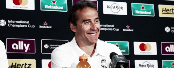 Julen Lopetegui en rueda de prensa. Foto: Real Madrid.