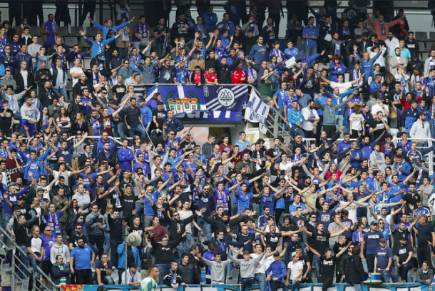 Foto del Fondo Norte en el último encuentro | Imagen: Real Oviedo