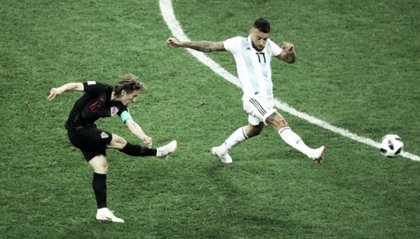 El gol de Modric ante Argentina. Foto: FIFA.com