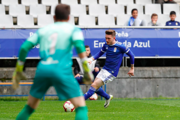 Viti fue de los mejores sobre el verde | Imagen: Real Oviedo