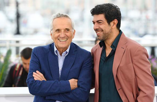 Marco Bellocchio y Pierfrancesco Favino en el Festival de Cannes// Fuente: Instagram del actor