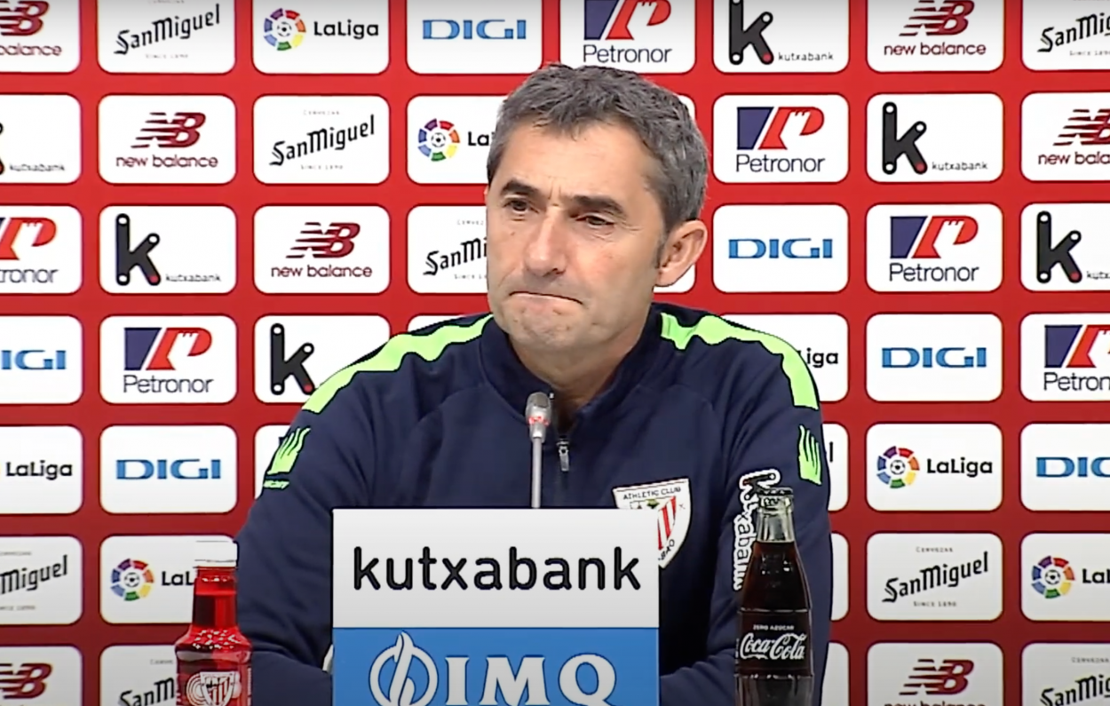 Valverde en la rueda de prensa | Foto: YouTube @AthleticClubTV