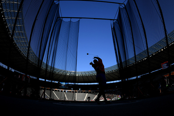 Hammer athlete warming up before the competition (Photo: Mathias Hangst/Getty Images)