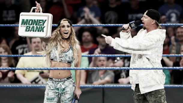 Could Carmella cash-in on Sunday? Photo: WWE.com