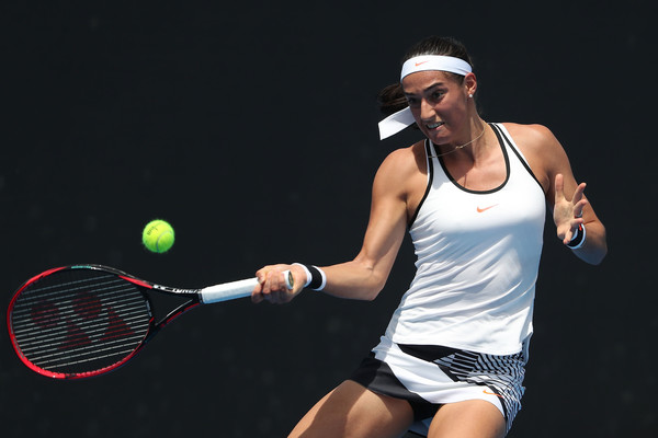 Caroline Garcia in action at her first tournament of the year, the Australian Open | Photo: Scott Barbour/Getty Images AsiaPac