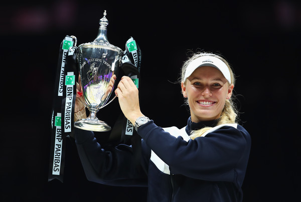 Wozniacki won the 2017 WTA Finals in Singapore (Zimbio/Clive Brunskill)