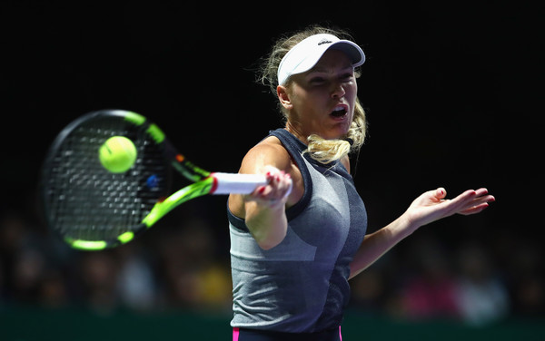 Caroline Wozniacki in action during the 2017 WTA Finals | Photo: Clive Brunskill/Getty Images AsiaPac