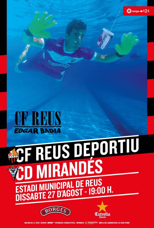Poster del CF Reus para promocionar el primer partido en casa. (Foto: CF Reus)