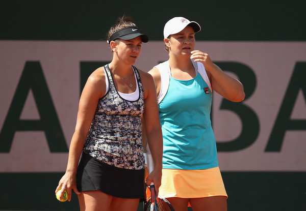 Barty and Dellacqua looks on at the French Open, where they were eventual runners-up | Photo: Julian Finney/Getty Images Europe