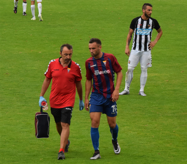 David Jiménez tuvo que ser sustituido por lesión | Foto: Havok Gavà