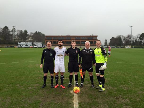 Jordi Amat captained the Swans on Sunday. | Photo: The New Saints FC