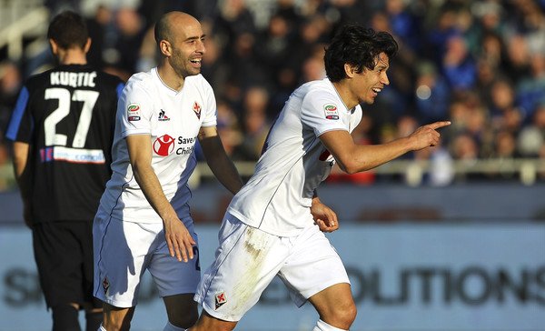 Mati Fernández celebrando su gol | Foto: ACF Fiorentina