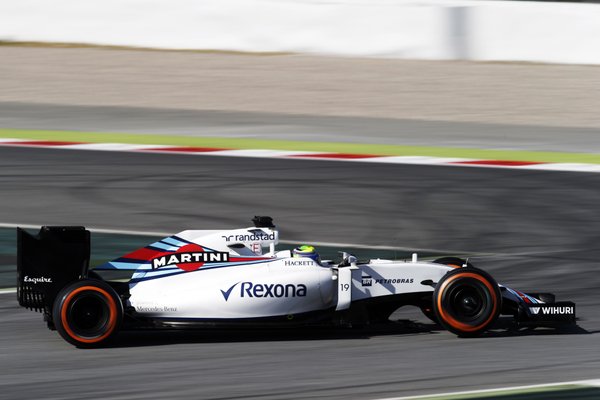 Felipe Massa durante los test | Fuente: @WilliamsRacing