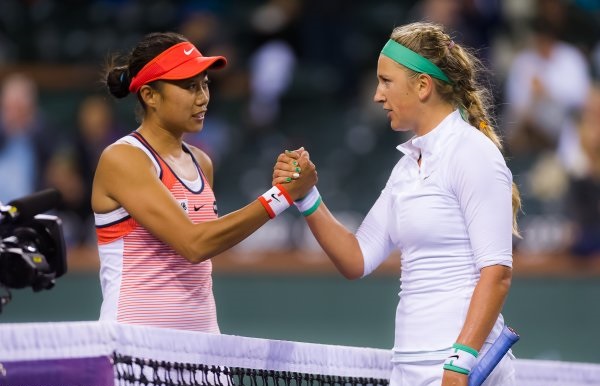 Azarenka completes a straight sets victory over Zhang | Photo courtesy of: Jimmie48 Photography