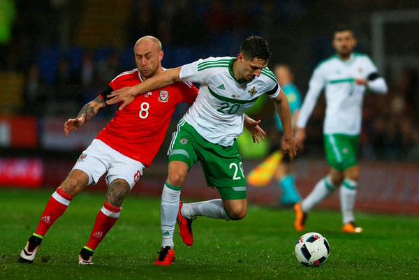 Cathcart opened the scoring on the hour, but saw it cancelled out late on. (Photo: Belfast Telegraph)