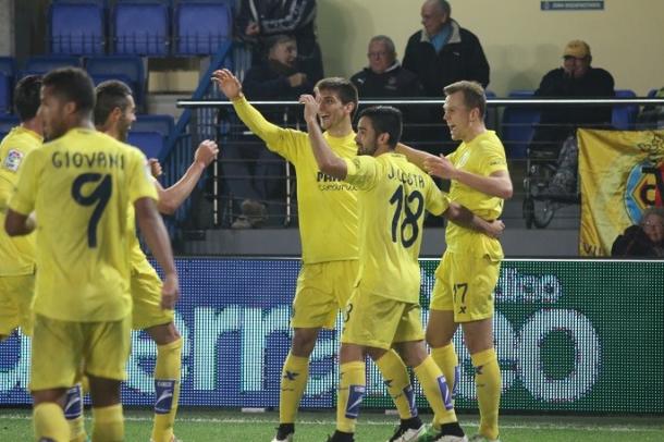 Los jugadores del Villarreal celebrando el gol de Cheryshev en 2015 | Fuente: castelloninformacion.com