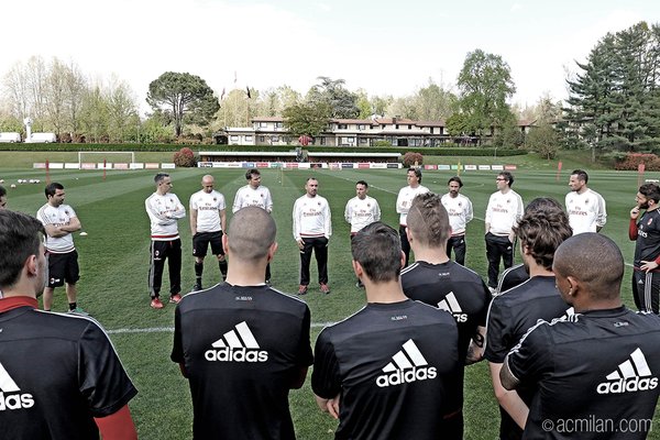 Cristian Brocchi durante l'allenamento odierno, acMilan