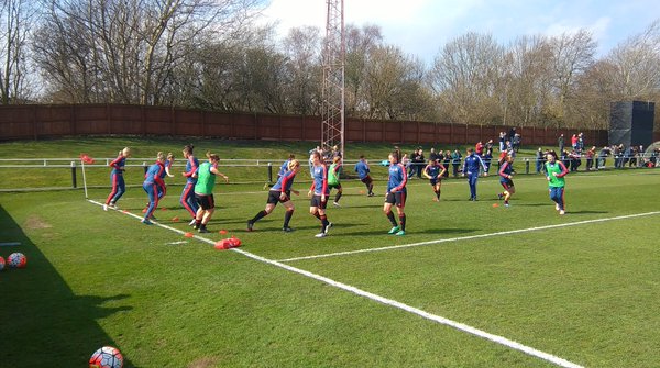 The Lady Black Cats being put through their paces before their victory. (Photo: Sunderland AFC Ladies)