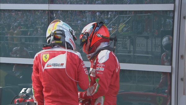 Sebastian Vettel se disculpa con Kimi Räikkönen | Fuente: @F1