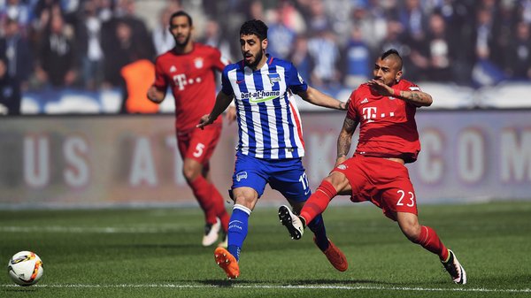 Vidal calcia il pallone. Fonte: fcbayern.de