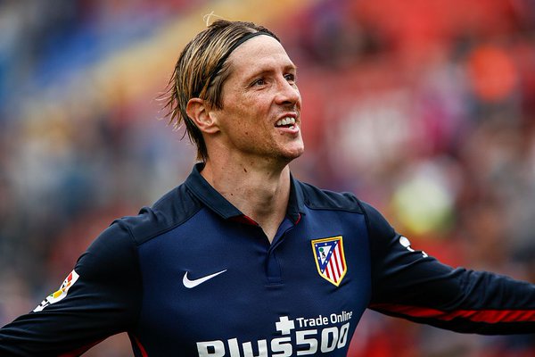 La gioia di Torres per il gol dell'Atletico.
