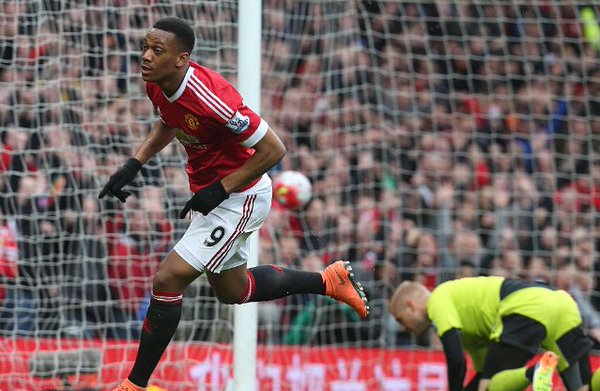 Martial gave the Reds a deserved lead against the Foxes at Old Trafford | Photo: Getty Images