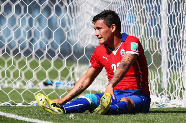 Aránguiz defendiendo a su selección en Copa América | Foto: Getty