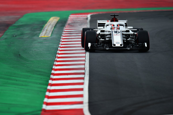 Charles Leclerc rodando con el Alfa Romero Sauber esta tarde en el Circuit. Fuente: Getty Images