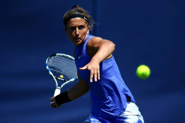 Sara Errani in action at the Aegon International during qualifying (Getty/Charlie Crowhurst)