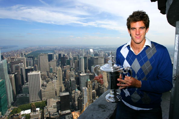 Juan Martin del Potro at a media event after winning the US Open in 2009 (Getty/Chris Trotman)
