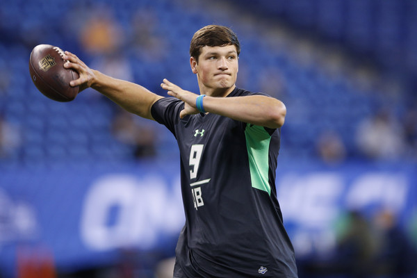 Hackenberg's draft stock is lower than previously expected when he first played for Penn State (Photo: Joe Robbins/Getty Images).