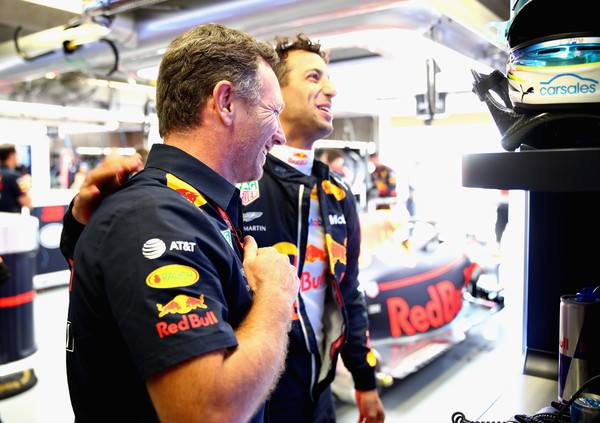 Horner y Ricciardo durante el GP de Canadá. Fuente: Getty Images