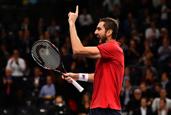 Marin Cilic celebrates his upset of Djokovic last week. Photo: Dan Mullan/Getty Images