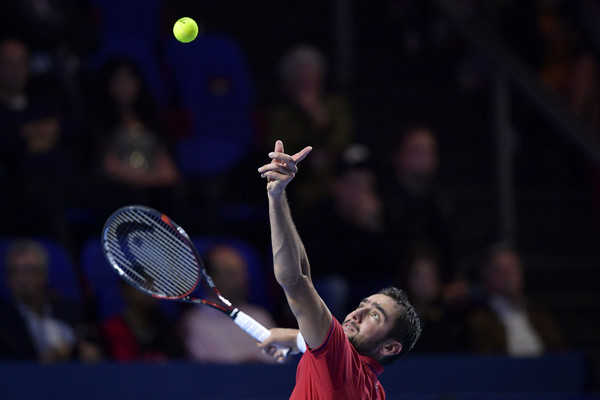 Marin Cilic rode his big serve through the last two sets. Photo: Harold Cunningham/Getty Images