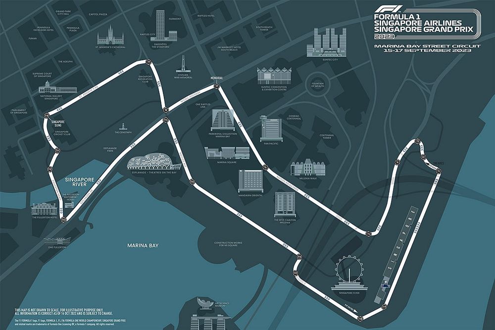 Mapa actualizado GP Singapur 2023. / Fuente: F1