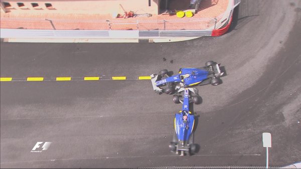 Accidente entre Marcus Ericsson y Felipe Nasr | Fuente: @F1